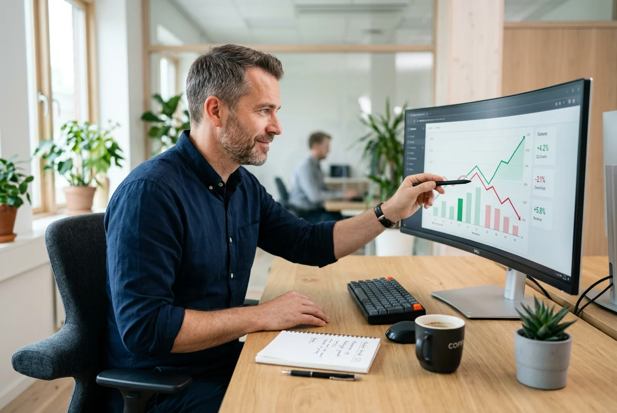 Analyst bewertet Wettquoten und Margen am Computer